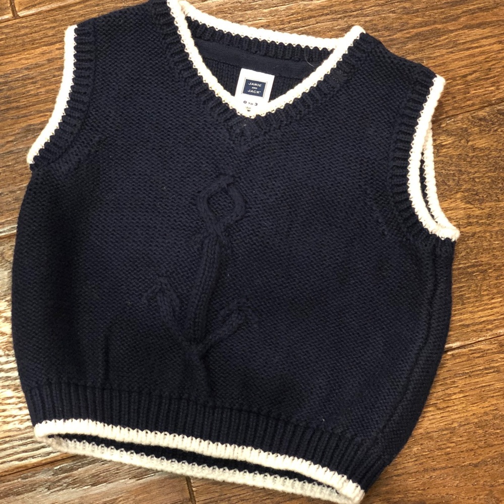 Janie and jack anchor sweater vest 3m